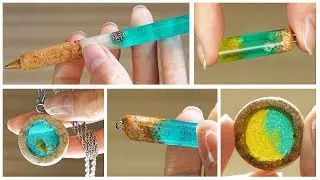5 Resin Accessories FAIRY PENDANTS MADE OUT OF AN EPOXY RESIN