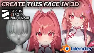 HOW TO: Modeling 3D Anime Face - Mei Lin from Chaos Zero Nightmare(CZN)
