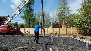 MasicHouse - Фундамент монолитная плита. Заливка бетона.