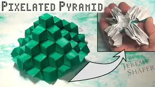 Pixelated Pyramid 🟩 Collapsible 🟩 Pure Origami