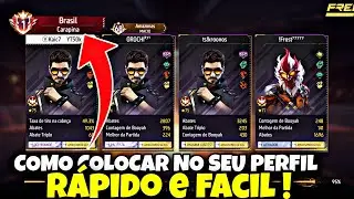 COMO COLOCAR O NOME DA SUA ARMA FAVORITA E A CIDADE NO SEU PERFIL DO FREE FIRE ! TITULO DE ARSENAL