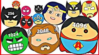SUPERHERO MERGE 3D - ASMR Gameplay (Epic Hero Evolution, Level Up Superheros Balls 2048)