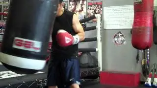 Heavy Bag Drills Using New Title Gel Gloves