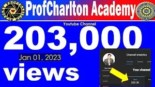 ProfCharlton Academy hits 203,000 views to date