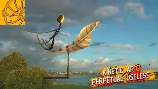 Eight semicircular brass hammers – wind kinetic sculpture