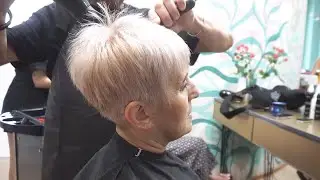 ANTI AGE HAIRCUT - SHORT UNDERCUT PIXIE | BLONDE HAIR
