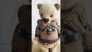 Вязаный Мишка Тедди Бисквит