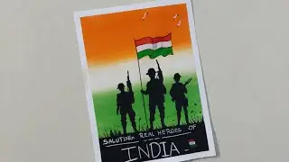 Republic day colour drawing/for beginners with soft pastels colour step by step.