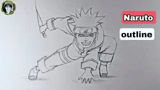 💥🤯how to draw Naruto outline / tamil artist / professional arts ameer 😍 #ameerartist #trending