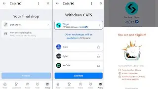 В тапалке CATS появилась вкладка вывода на биржи + Листинг + Launchpool $CATS на BitGet