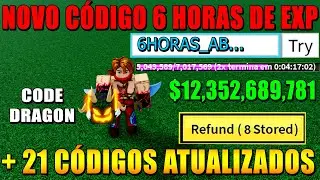 NOVO CÓDIGO 6 HORAS DE EXP + 21 CÓDIGOS ATUALIZADOS DO BLOX FRUITS (roblox) blox fruits codes