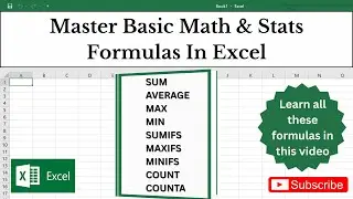 Excel Made Easy: Master Basic Math & Stats Formulas!