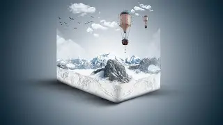 3D Ice Land Digital Art Photoshop 3d Tutorial
