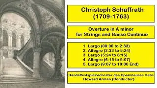 Christoph Schaffrath (1709-1763) - Overture in A minor for Strings and B.C
