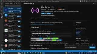 How to install live server on Microsoft visual studio code.