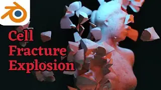 Cell fracture and Mesh Boolean and Particle simulation | Blender Geometry Nodes tutorial