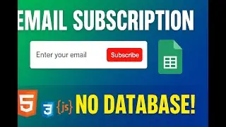 How To Build An Email List Form with Google sheet