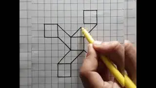 easy 3d drawing trick | how to draw graph paper design