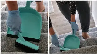 ASMR Sweeping/Brushing the Stairs - No Talking