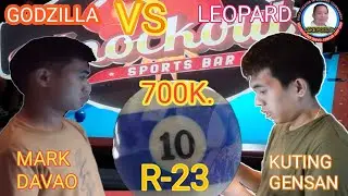 MARK ESTIOLA vs CALIL RAMBER 700K.  10 BALLS (R-23) KNOCKOUT SPORTS BAR .