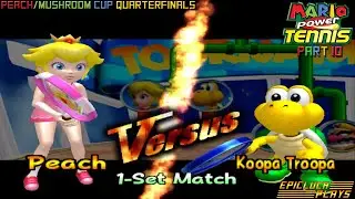 Mario Power Tennis Part 10 - Peach/Mushroom Cup Quarterfinals (Gamecube) | EpicLuca Plays S06E614