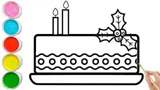 Christmas Cake Drawing 🎂 | Easy and Fun for Kids