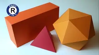 HOW TO MAKE A PAPER TETRAHEDRON? TRIANGULAR PYRAMID. THREE-DIMENSIONAL SHAPES. TETRAHEDRON. 