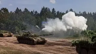 Kampfpanzer T 72M4 CZ schießt- Bahna Militär Show