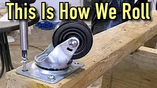 Install Swivel Caster Wheels For Outboard Engine Stand