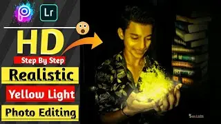Yellow realistic light photo editing! PicsArt light Photo editing lightroom light photo editing..