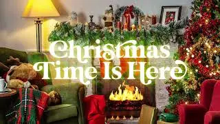 Christmas Time Is Here - Jamison Bethea & Karen Poole (Yule Log Lyric Video)