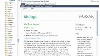 Editing Web Bios
