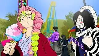 The Hashira go to a Theme Park! (demon slayer vr)
