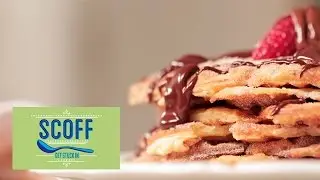 Churro Waffles With Chocolate Sauce Recipe