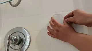 Needed to reattach a shower handle.  Used Double Sided Tape Heavy Duty Waterproof Strong Squares 3’