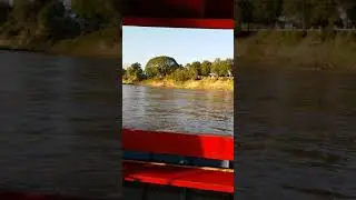 Ferry crossing Maekong River from Pakxan Loas to Bungkarn Nhongkai Thailand