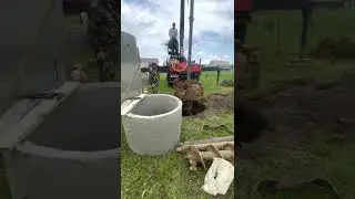 Процесс бурения колодца и септика машиной (Сергиев посад)