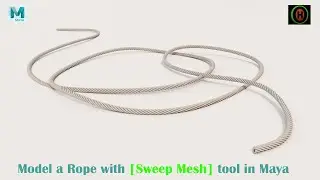 Autodesk Maya tutorial | How to Model a Rope very quickly in maya.