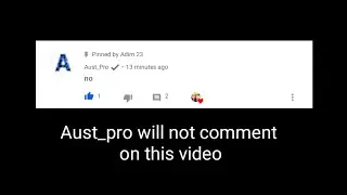 Aust_pro will not comment on this video