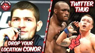 Khabib Nurmagomedov Explains Why He Stayed In Bus During Conor Mcgregor Beef; Covington v Kamaru