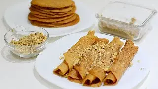 Zobene palačinke s namazom od meda i oraha » Plant-based » Banana free