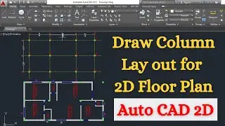Column layout plan in auto cad software | center line diagram of column | building layout plan |