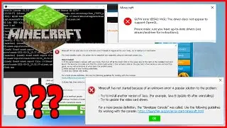 MINECRAFT OPENGL ERROR | NO SUPPORT OPENGL DRIVER FOR MINECRAFT - HERE'S HOW TO FIX IT