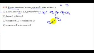 Задание 11. ЕГЭ 2022 по химии (ЕГЭ 2009. Демо. А14. Изомеры)