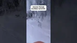 he didn't see it coming 🤯❄️ #shorts
