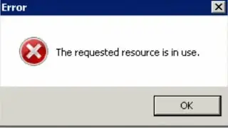 The requested resources is in use//computer request resources solv//computer request