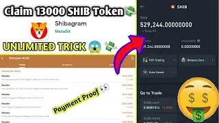 Claim Instant 13,000 SHIB token🔥Unlimited Trick | Shibagram Wallet Airdrop | Payment Proof🤑