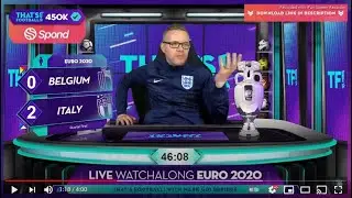 Mark goldbridge reacts to Belgium penalty vs italy euro 2020