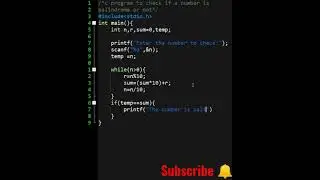 check if number is palindrome or not   C programming 