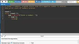 Python program to accept numbers, and print count of positive numbers